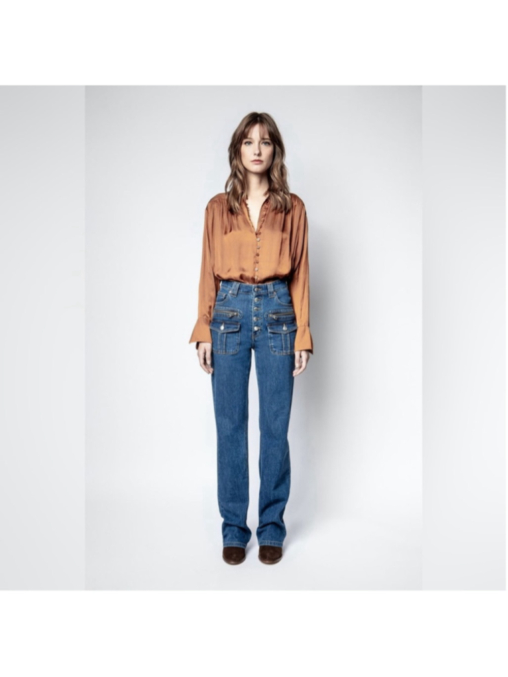 Zadig & Voltaire jeans eyes vintage 70's inspired high straight waist sz 26